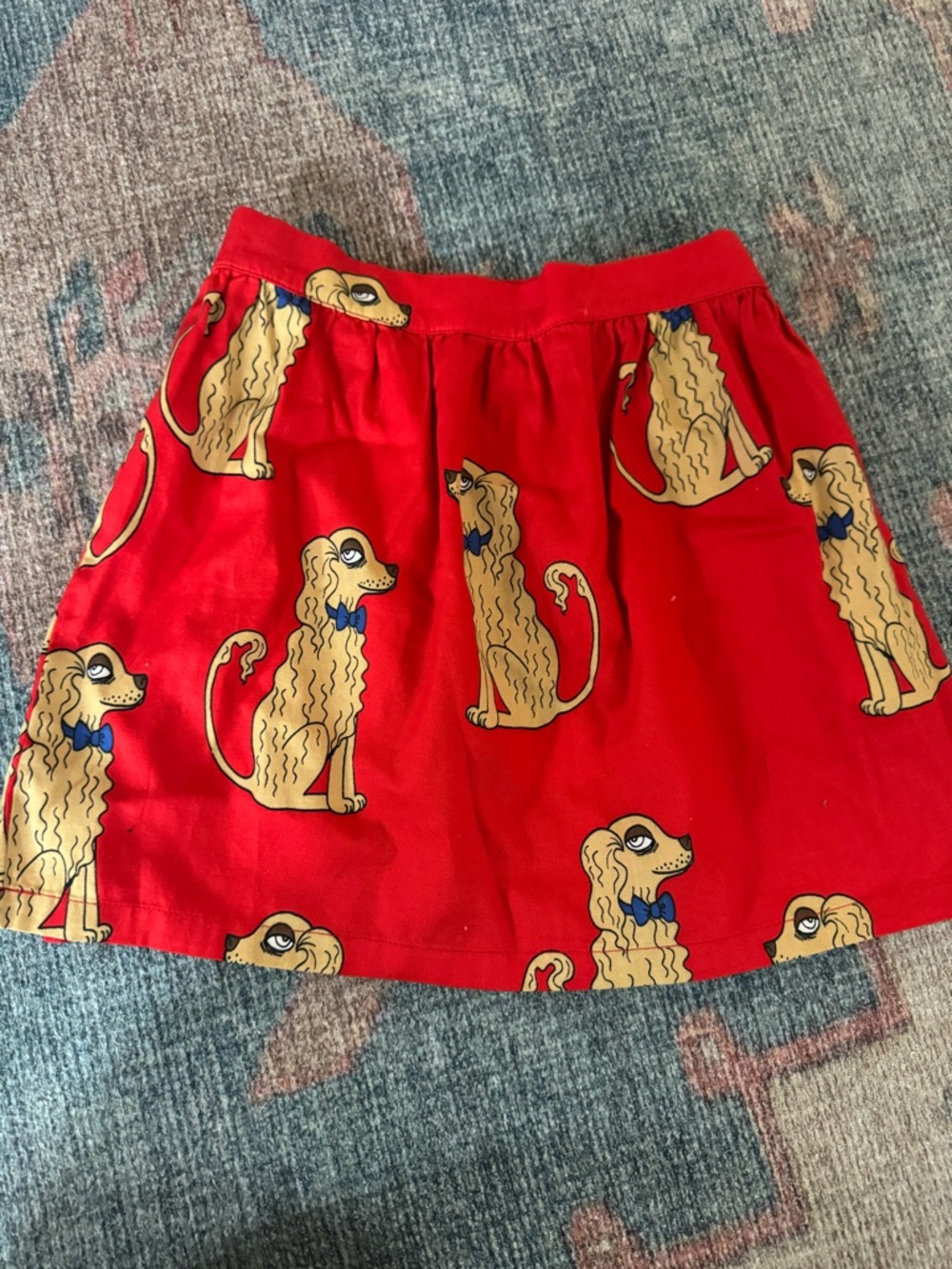 Mini Rodini Spaniels Woven Skirt Red